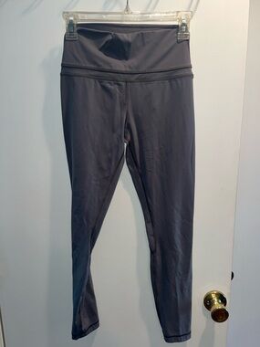 Crz Yoga High-Waist Athletic Leggings in Greenish Gray